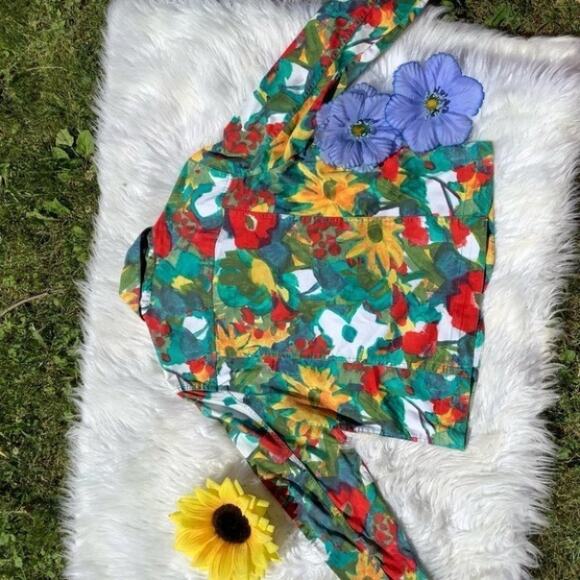 Coldwater Creek Size PM Floral Jacket Spring Cute - Picture 2 of 9